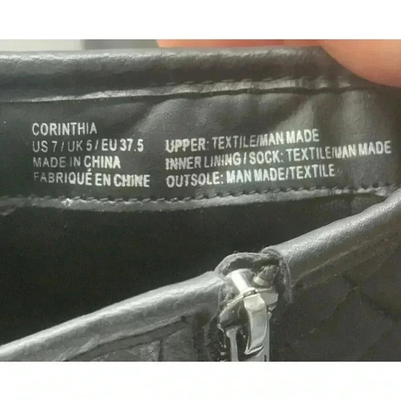 Justfab Women's Size 7 Black Faux Leather Corinthia Quilted Riding Boots Zip Up - Picture 5 of 8